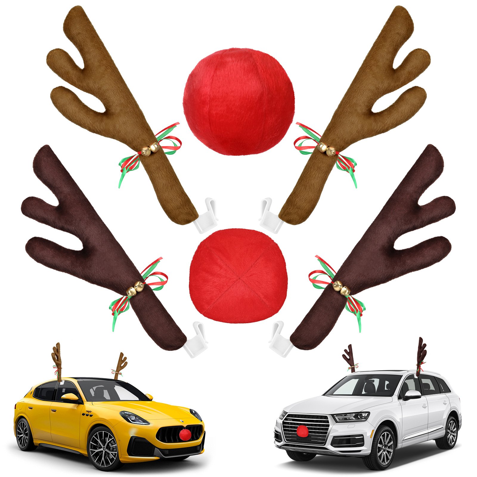 c5495068-c509-4d1f-8fe6-fbd80e6f93dd.jpg Christmas Car Antlers Short Plush Decorations - Image 1