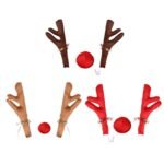 Christmas Car Antlers Short Plush Decorations - Image 4