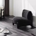 Modern Cream Lamb Wool Accent Chair – Minimalist Solid Wood Leisure Recliner for Living Room & Bedroom - Image 5
