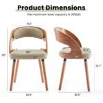 Ergonomic Grace: Farini Curved-Back Upholstered Dining Chairs (Set of 2) - Image 2