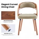 Ergonomic Grace: Farini Curved-Back Upholstered Dining Chairs (Set of 2) - Image 4